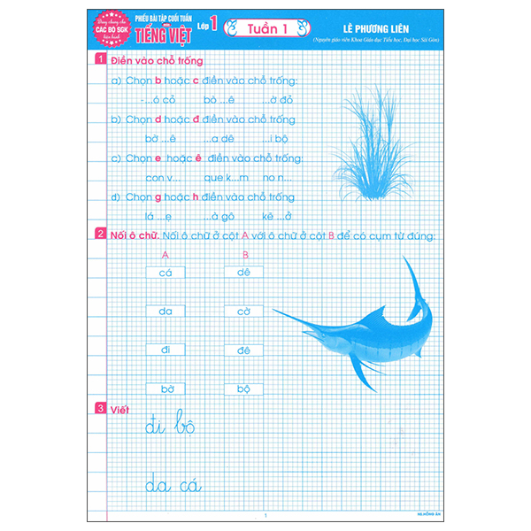 Phiếu Bài Tập Cuối Tuần Môn Tiếng Việt Lớp 1