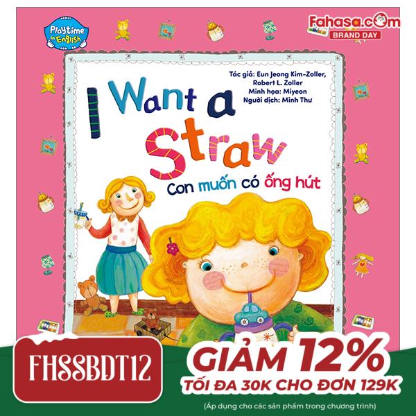 playtime in english - level 2 - i want a straw - con muốn có ống hút