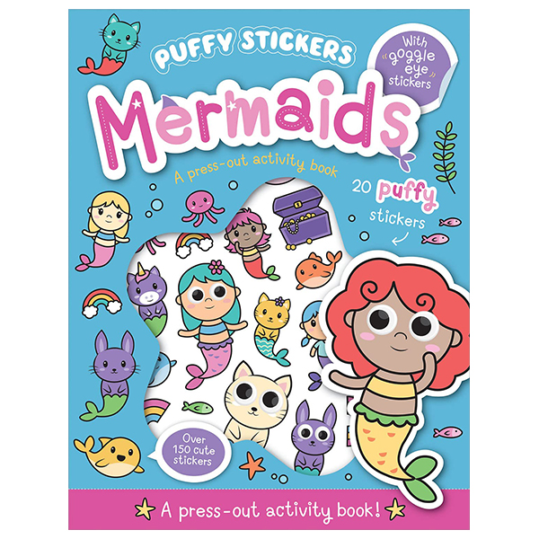 puffy sticker - mermaids