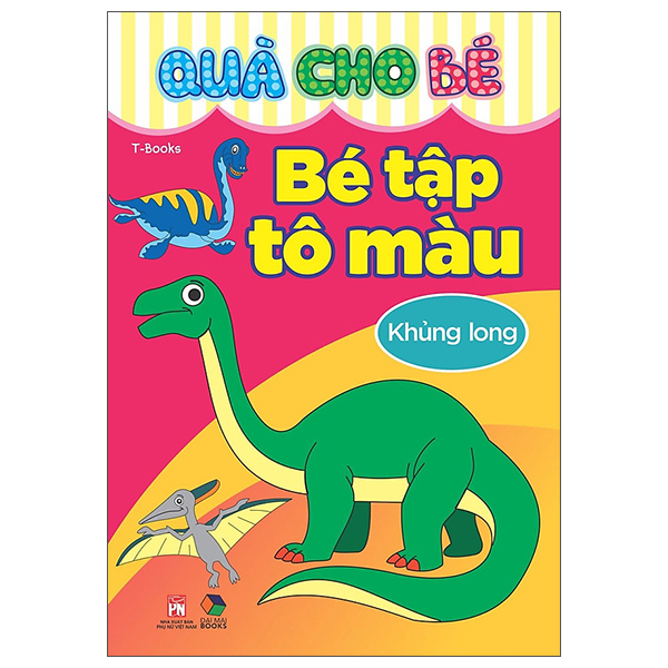 quà cho bé - bé tập tô màu - khủng long