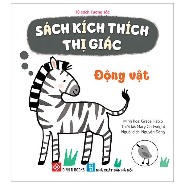 sách kích thích thị giác - động vật - bìa cứng