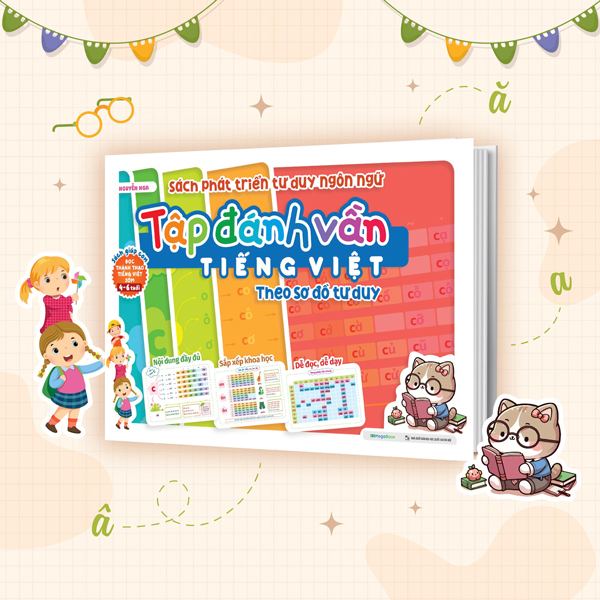 sách phát triển tư duy ngôn ngữ - tập đánh vần tiếng việt theo sơ đồ tư duy