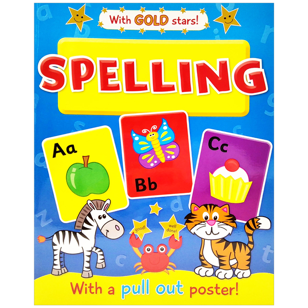 spelling with gold stars and pull out poster