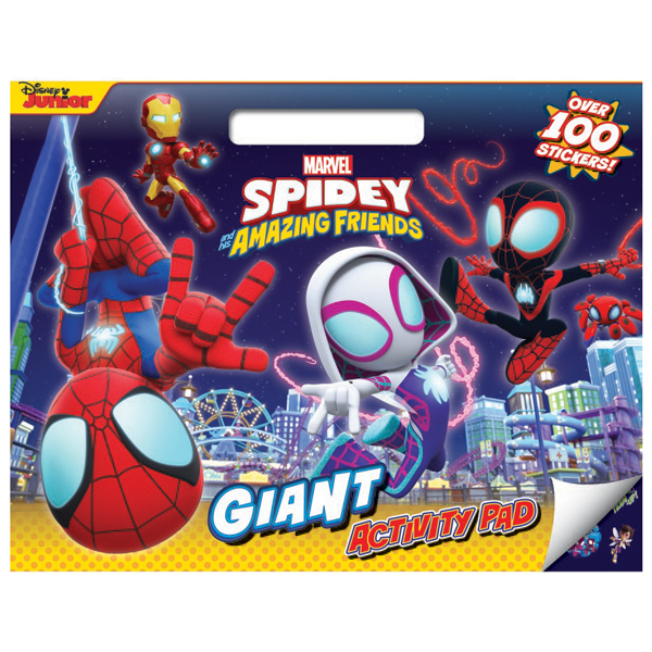 spidey and his amazing friends - giant activity pad - glow webs glow!