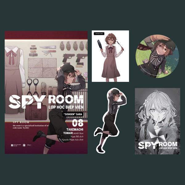 spy room - lớp học điệp viên - tập 8 - sougen sara - bản đặc biệt - tặng kèm bookmark + thẻ nhân vật + huy hiệu + hộp boxset