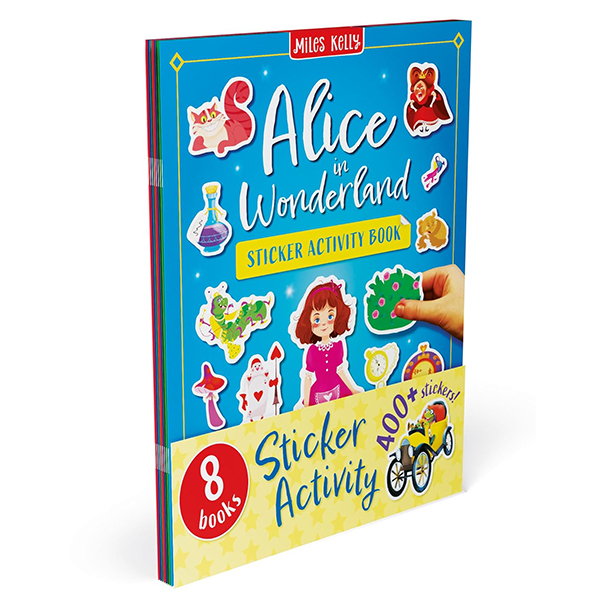 sticker activity books - alice in wonderland (8 books)