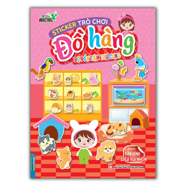 sticker trò chơi đồ hàng - bé đến tiệm thú cưng