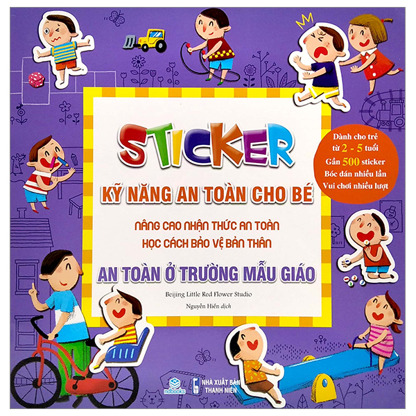 stickers kỹ năng an toàn cho bé - an toàn ở trường mẫu giáo