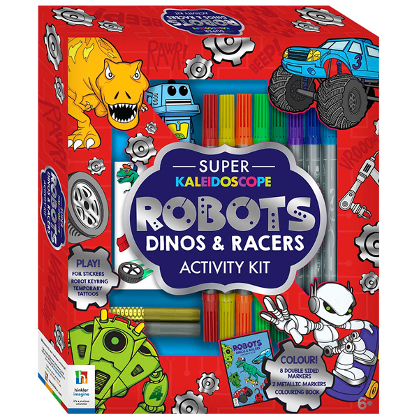 super kaleidoscope activity kit robots dinos and racers