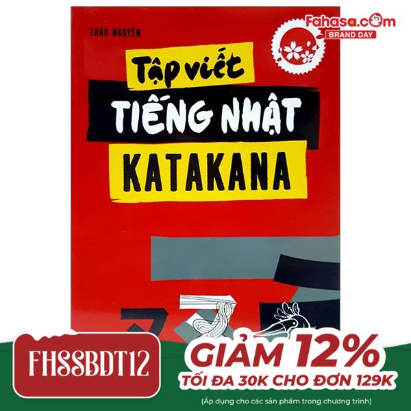 tập viết tiếng nhật katakana (tái bản 2019)