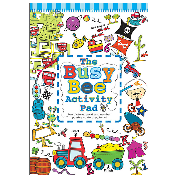 the busy bee activity pad - blue