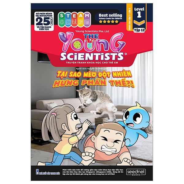 the young scientists - truyện tranh khoa học cho trẻ em - level 1 - tập 12 - tại sao mèo đột nhiên hưng phấn thế?!