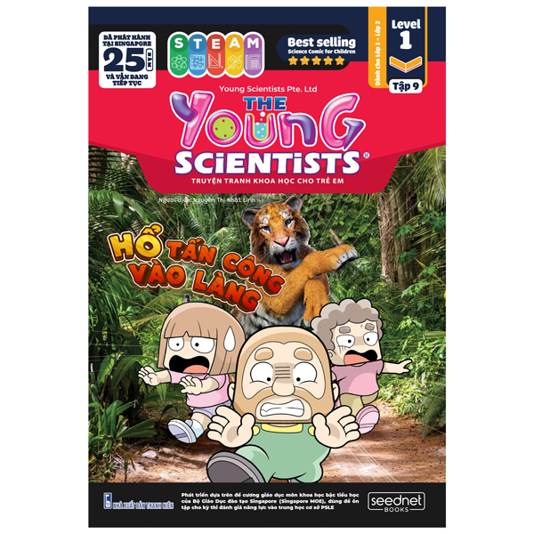 the young scientists - truyện tranh khoa học cho trẻ em - level 1 - tập 9 - hổ tấn công vào làng