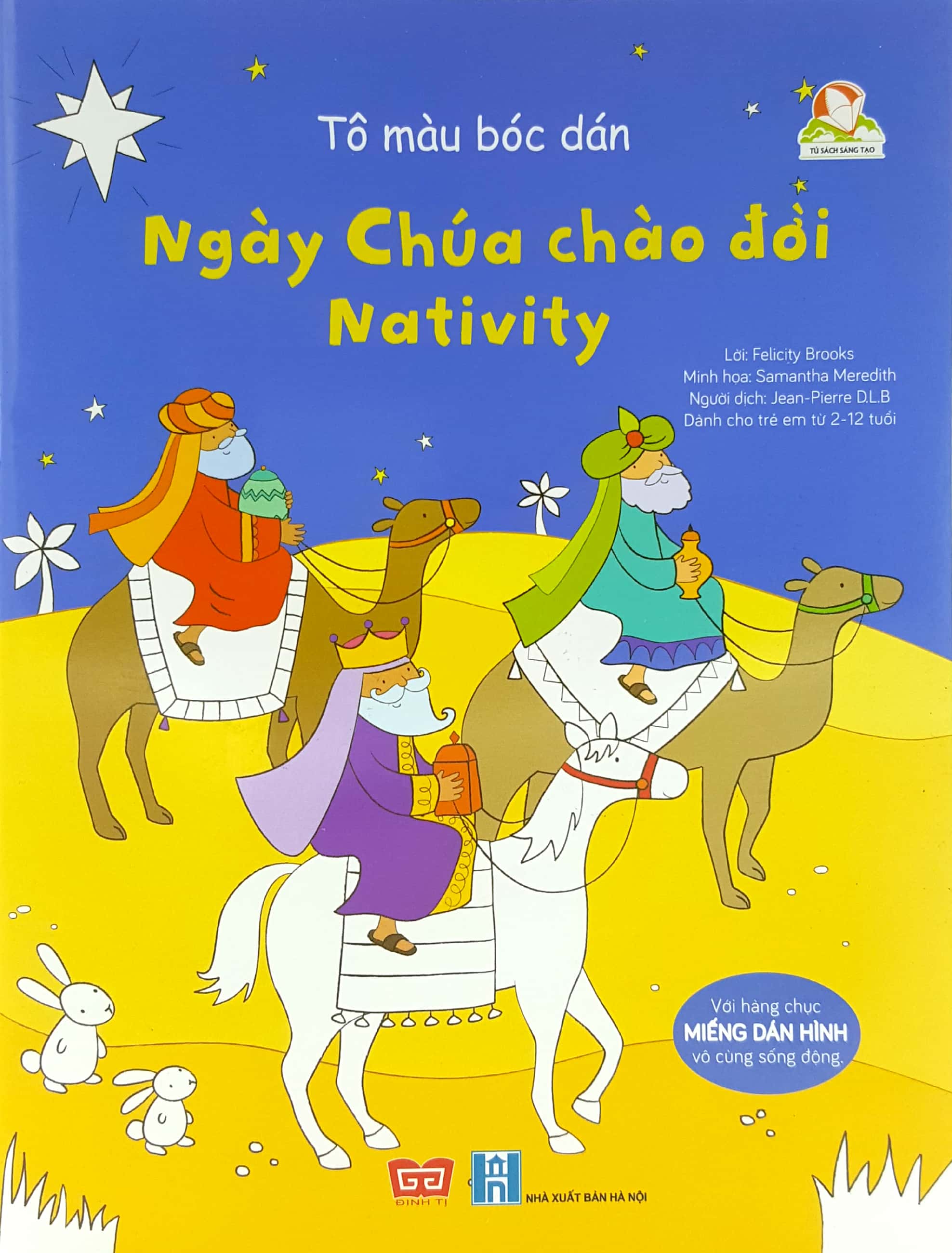 tô màu bóc dán - ngày chúa chào đời - nativity