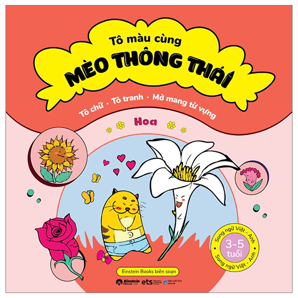 To Mau Cung Meo Thong Thai - Song Ngu Viet-Anh - Hoa (Danh Cho Tre Tu 3-5 Tuoi)