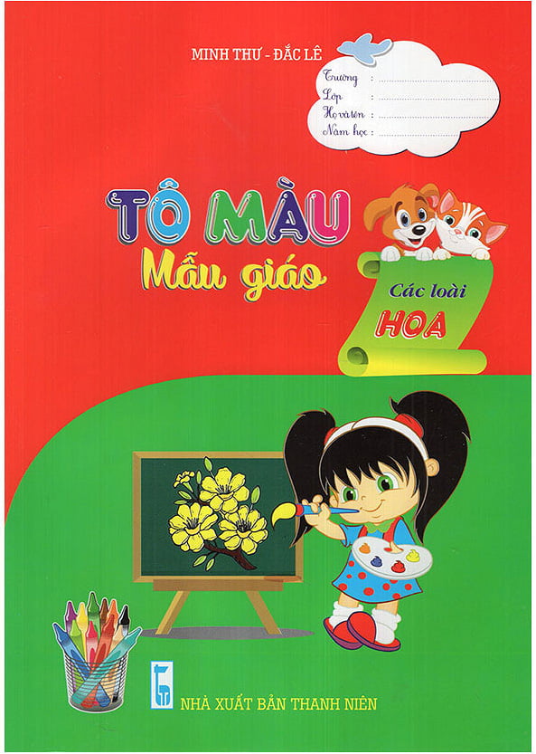 tô màu mẫu giáo - các loài hoa