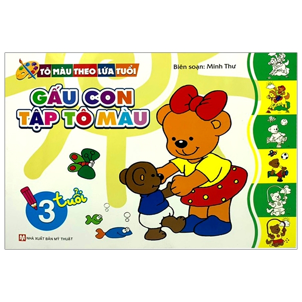 tô màu theo lứa tuổi - gấu con tập tô màu (3 tuổi)