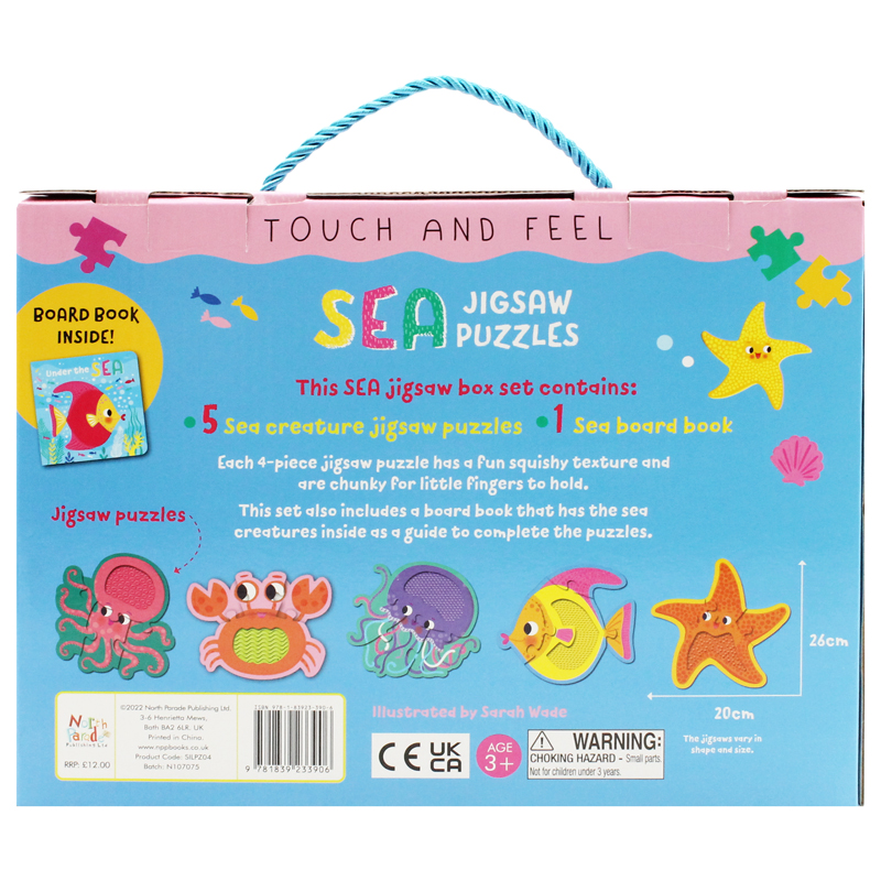 touch and feel jigsaw puzzles boxset - sea (5 jigsaw puzzles)