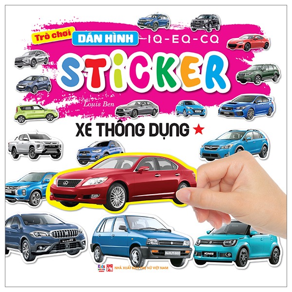 trò chơi dán hình iq-eq-cq - sticker - xe thông dụng - tập 1