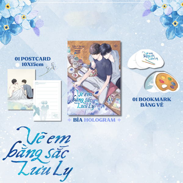 vẽ em bằng sắc lưu ly - tặng kèm bookmark bảng màu + postcard