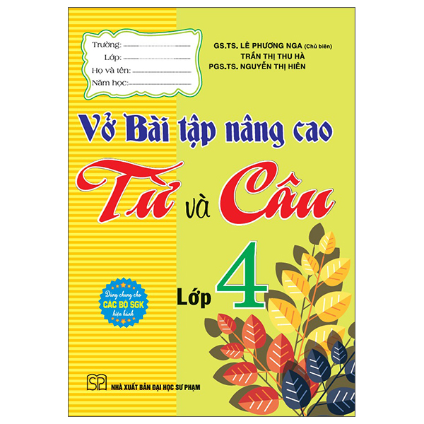 Vở Bài Tập Nâng Cao Từ Và Câu Lớp 4