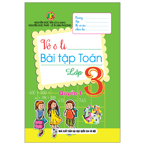 vở ô li bài tập toán lớp 3 - quyển 1
