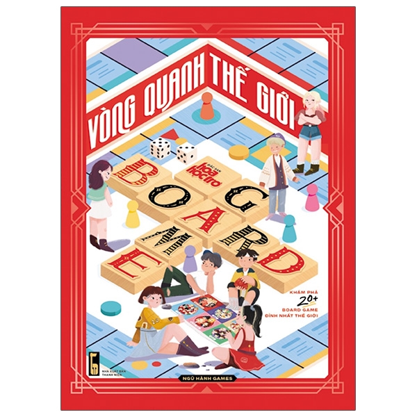 vòng quanh thế giới board game - sách độc quyền fahasa - tặng kèm poster 40x60cm idol game + game vòng quanh thế giới + 01 tờ hướng dẫn cắt, gấp xí ngầu in màu