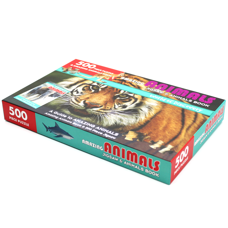 world of discovery - jigsaw & animals book: amazing animals