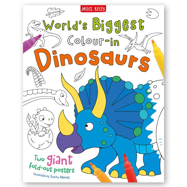 world's biggest colour-in: dinosaurs (2 posters)